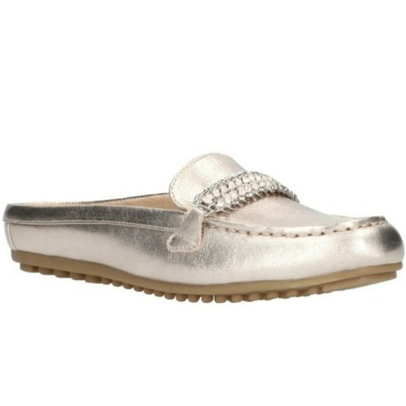 Bella Vita Shoes - Bella Vita Lucinda Mule Loafer Champagne Leather -7.5